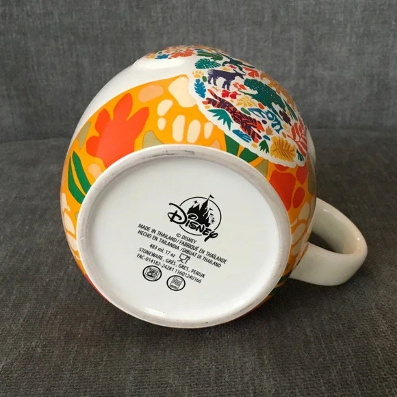 Disney Animal Kingdom‎ Ceramic 17 oz Coffee Mug Rounded Raised Mickey Silhouette - Picture 6 of 6